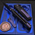 Chaves Knives Blue Label Black Knurled Scapegoat Street 3.38" PVD Spear Point Purple Ti HW