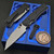 Chaves Knives Blue Label Black Knurled Sangre 229 3.75" Stonewash Wharncliffe Black Ti HW
