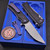 Chaves Knives Blue Label Black Knurled Liberation Street 3.38" Drop Point Stonewash Purple Ti HW