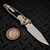 Microtech Socom Ram-Lok Textured Inlay Titanium w/Flamed TI Accent 4.00" Spear Point Stonewash Marfione Select 160RL-10SMS5