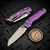 Microtech MSI Ram-Lok Mini Slab Side Purple Haze Titanium 3.10" Stonewash Purple Ti Accent Marfione Select 210M-10MS6  By Edc Lifestyle