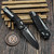 Microtech MSI Ram-Lok Mini Black Aluminum Frag 3.10" S/E Full Serrated Black 210M-3FR