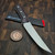 MICROTECH KNIVES 6.125" M390 BONING KNIFE STONEWASH STANDARD BLACK CHERRY G-10 3100-10BC