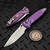 Microtech Socom Ram-Lok Purple Haze Frag Pattern Titanium w/Purple Accent 4.00" Spear Point Stonewash Marfione Select 160RL-10FRSMS6 By Edc Lifestyle