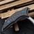 Microtech/Bastinelli Bee Stonewash Push Dagger W/ Carbon Fiber Scales & Blue Ti HW 218-10MS5