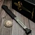 Marfione Custom Halo VI - Hellhound Tanto Two-Tone DLC Black Aluminum W/ DLC Accents Blue Ti Hardware S/N 005 - Preowned