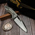 Marfione Custom Sigil 6AL-4V Titanium Damascus Plate W/ Fire Colored Hardware S/E Mirror Polish - Preowned MCK-S-PO by EDC Lifestyle