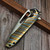 Gavko Custom Folder Flamed Titanium W/ Blue Ti Clip Compound Grind Belt Satin - Preowned