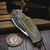 Marfione Custom/Sean Marfione Matrix-R The Last Crusade Blood Wash Titanium Mirror Polish Crusader Cross Steel Flame Clip Carbon Fiber Inlay, Pivot Collar & Plate