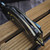 Marfione Custom/Sean Marfione Matrix-R The Last Crusade Blood Wash Titanium Mirror Polish Crusader Cross Steel Flame Clip Carbon Fiber Inlay, Pivot Collar & Plate