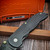 Grimsmo Norseman Starburst 2.0 Blasted Black Anodized Titanium W/ Gold Thumbstud Acid Etched & Tumbled S/N 8244 - Preowned