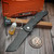 Grimsmo Norseman Starburst 2.0 Blasted Black Anodized Titanium W/ Gold Thumbstud Acid Etched & Tumbled S/N 8244 - Preowned by EDC Lifestyle