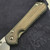 Chris Reeve Knives Large Sebenza 31 Drop Point Natural Canvas Micarta Glass Blasted L31-1660 - Preowned