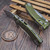 Microtech Amphibian Mini Ram-Lok OD Green Aluminum Frag 3.25" S/E Stonewash 137MRL-10FROD