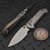 Microtech LUDT Ram-Lok Manual Slab Titanium 3.4" Clip Point Stonewash M390MK Bronze Ti Accent Marfione Select 1135RLS-10MS1