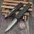 Microtech Ultratech Gen IV Black Topographic Deep Engraved 3.55" Interceptor M390MK Stonewash 11174TP-10S