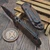 Microtech LUDT Gen III Smooth Handle Topographic Black/Orange Camo S/E 3.5" 1135S-1TPBKORCS