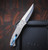 Pro-Tech 2026 Brend Classic Custom 001 17-4 Textured Steel Mike Irie 3.35" Satin 154CM Black Lip Pearl Blue Ti Clip