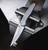 Pro-Tech 2026 Custom 004 Grey Avalon Mike Irie 4.25" Mirror Polished 154CM Compound Grind White Pearl Button Satin HW Polished Clip