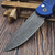 Pro-Tech TR-3 Auto Blue Fish Scale 3.5" Acid Wash Clip Point Blade Show 2026