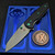 Chaves Brad Blount Arrestor 229 Black Knurled Aluminum 154CM Stonewash Green Ti HW