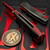 Chaves Knives RCK9 Fanatic Edge Mod Distressed Gray Cerakote Titanium 3.25" Red Cerakote Drop Point