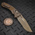 Microtech Amphibian Ram-Lok Antique Bronze Titanium Frag 3.88"  Bronzed Apocalyptic & Bronze Ti Accent 137RL-13APFRMS1 Marfione Select