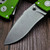 Demko AD20 Kopis Neon Green G10 3.63" CPM-3V