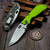 Strider SNG DGG Neon Green/Yellow Titanium 3.5" Drop Point