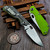 Strider SNG DGG Neon Green/Yellow Titanium 3.5" Drop Point
