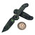 Microtech LUDT Gen III Smooth Handle Topographic Black/Parakeet Green Camo T/E 3.5" 1136S-1TPBKPGCS