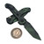 Microtech LUDT Gen III Smooth Handle Topographic Black/Parakeet Green Camo T/E 3.5" 1136S-1TPBKPGCS