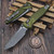 Microtech Socom Ram-Lok OD Green Aluminum Frag 4.00" T/E Apocalyptic 161RL-10APFROD