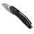 Microtech Borka Auto Stitch Black Topograhpic Stonewash Full Serrated Apocalyptic 169-12TP