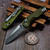 Microtech MSI Mini OD Green Aluminum Fluted 3.18" S/E Partial Serrated Apocalyptic 210M-11APFLOD
