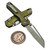 Microtech MSI Mini OD Green Aluminum Fluted 3.18" S/E Partial Serrated Apocalyptic 210M-11APFLOD