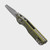 Microtech MSI Mini OD Green Aluminum Frag 3.18" S/E Stonewash Full Serrated 210M-12FROD