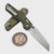 Microtech MSI Mini OD Green Aluminum Fluted 3.18" S/E Stonewash Full Serrated 210M-12FLOD
