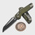 Microtech MSI Ram- Lok Mini OD Green Aluminum Fluted 3.10" S/E Full Serrated 210M-3FLOD By Edc Lifestyle