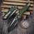 Microtech MSI Mini OD Green Aluminum Fluted S/E Partial Serrated 210M-2FLOD