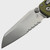 Microtech MSI Mini OD Green Aluminum Fluted S/E Stonewash Partial Serrated 210M-11FLOD
