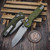 Microtech MSI Ram-Lok Mini OD Green Aluminum Fluted 3.10" S/E Partial Serrated Stonewash 210M-11FLOD