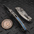 Microtech Amphibian Mini Ram-Lok Slab Titanium 3.25" S/E Stonewash Blue Ti Accent Marfione Select 137MRL-10MS2