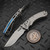 Microtech Amphibian Mini Ram-Lok Slab Titanium 3.25" S/E Stonewash Blue Ti Accent Marfione Select 137MRL-10MS2