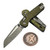 Microtech MSI Ram-Lok Mini OD Green Aluminum Fluted 3.10" S/E Full Serrated Apocalyptic 210M-12APFLOD By Edc Lifestyle