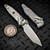 MICROTECH SOCOM RAM-LOK T/E STONEWASH FRAG PATTERN TITANIUM W/BLUE TI ACCENT MARFIONE SELECT 161RL-10FRMS3