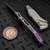 MICROTECH SOCOM RAM-LOK T/E STONEWASH FRAG PATTERN TITANIUM W/PURPLE TI ACCENT MARFIONE SELECT 161RL-10FRMS4