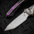 MICROTECH SOCOM RAM-LOK T/E STONEWASH SLAB TITANIUM W/PURPLE TI ACCENT MARFIONE SELECT 161RLS-10MS4