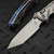 MICROTECH SOCOM DELTA RAM-LOK T/E MARFIONE SELECT STONEWASH TITANIUM W/BLUE TI ACCENT 163RL-10MS3