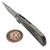 Reate Remedy Bead Blast Titanium Frame Lock Flipper 3.7" Belt Satin D/P